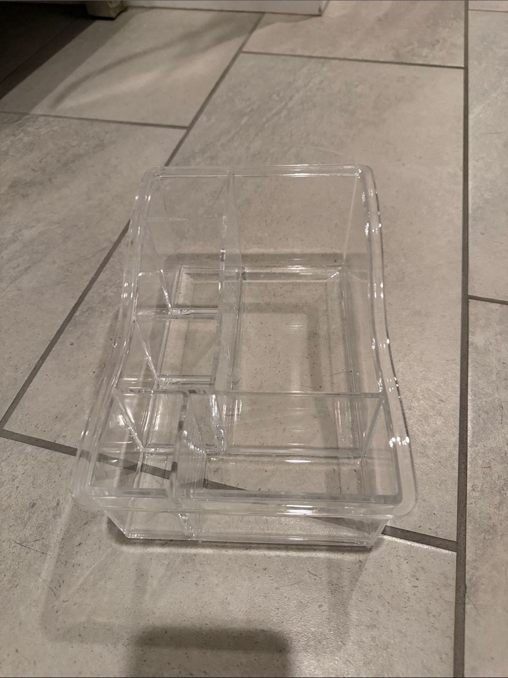 Clear Acrylic Makeup Organizer with Multiple Compartments